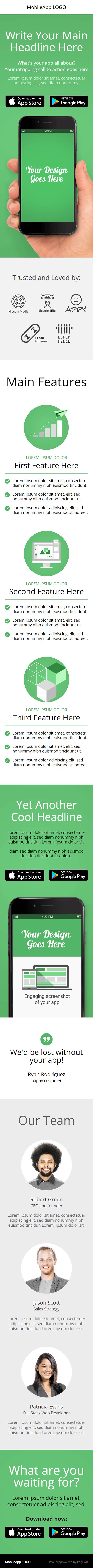 Landing page template: Shamrock green promo